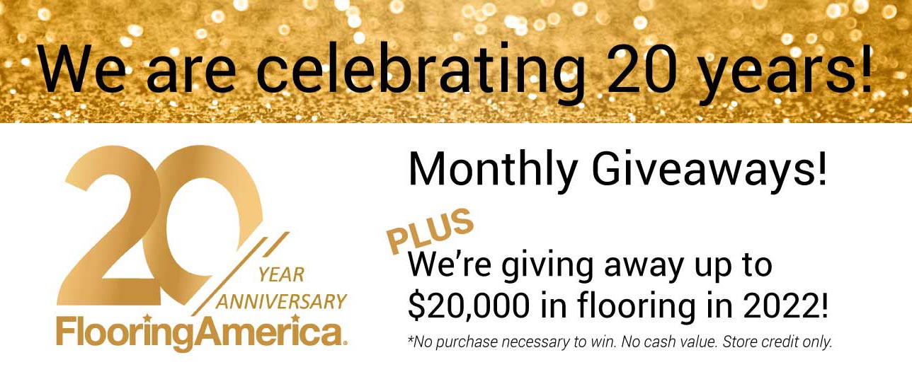 20th Flooring America Anniversary Header